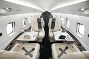 Interior of piaggio P180 made by Delta Interior in Italy