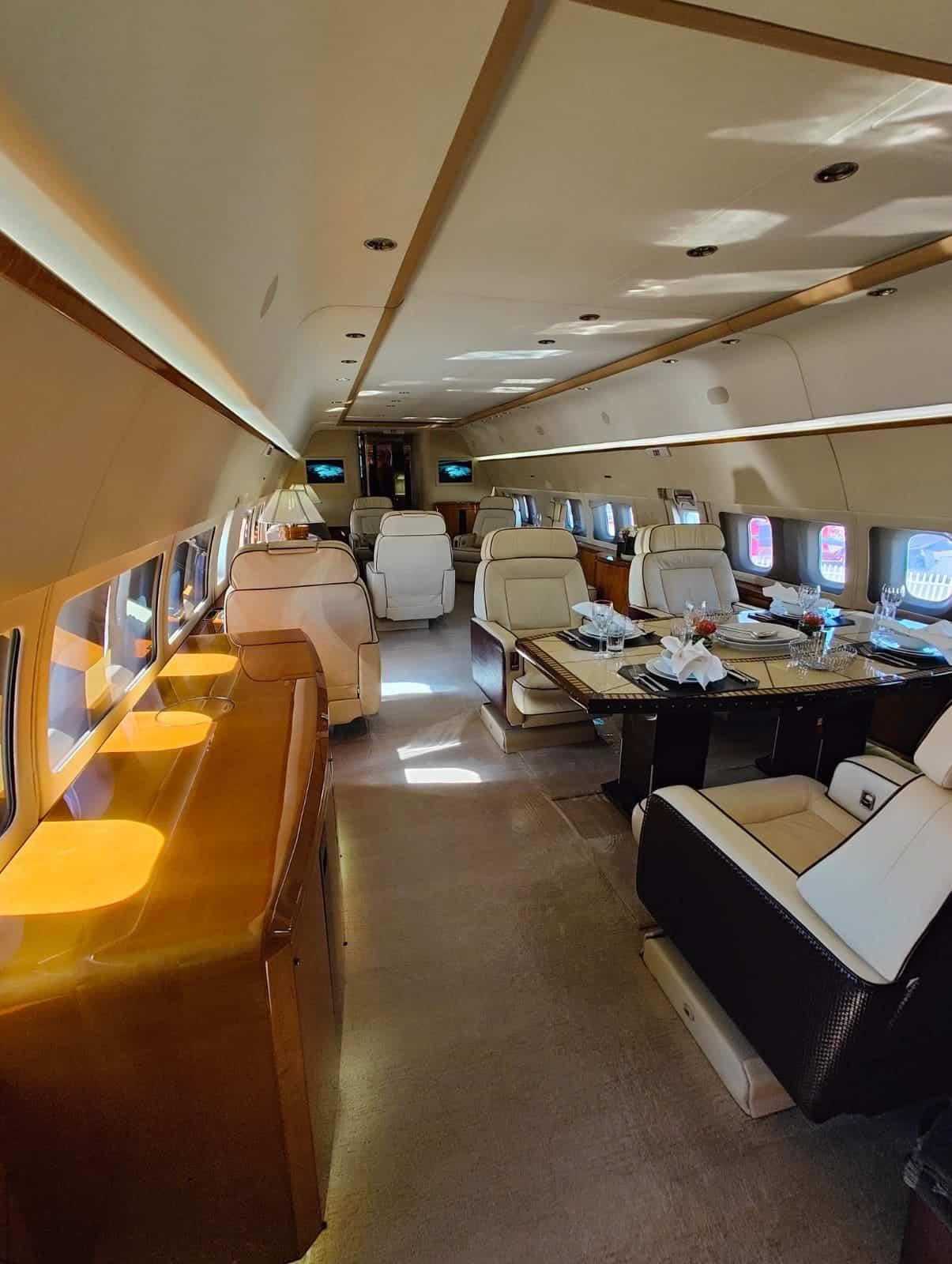 Delta Interior at EBACE 2022 Boeing BBJ cabin
