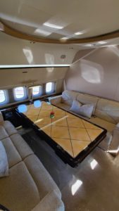 Delta Interior at EBACE 2022 Boeing BBJ office