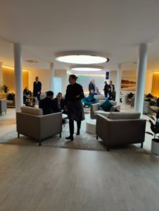 Delta Interior at EBACE 2022 meeting room business